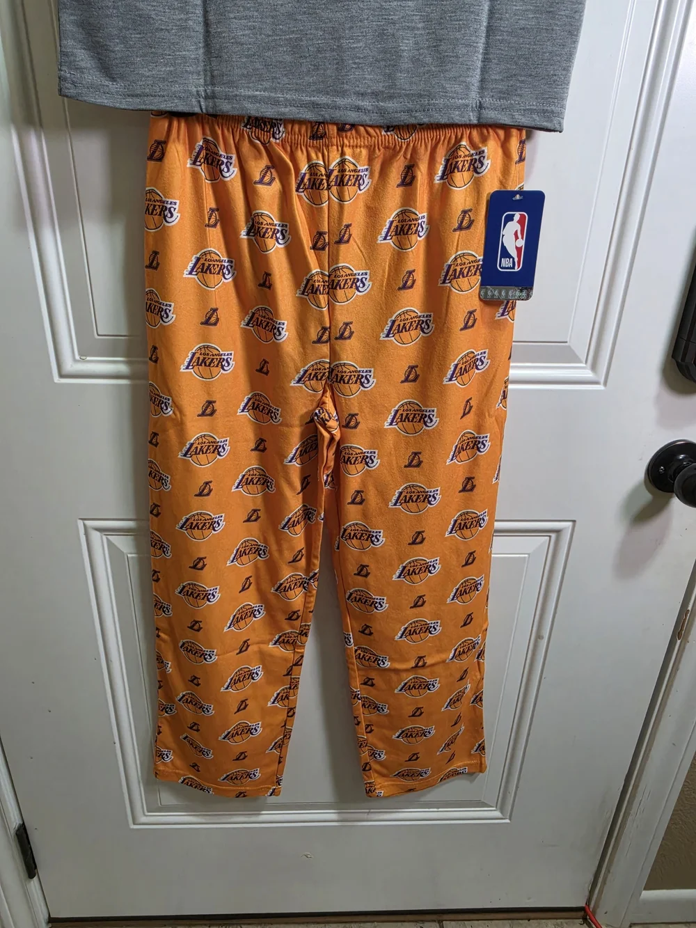 New LA Lakers Boys Pajama Set Size Large 10-12 Ultra Game NWT